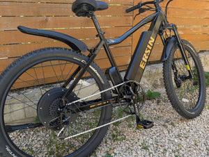 black ersin hybrid bike 